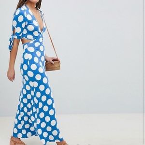ASOS polka dot maxi dress